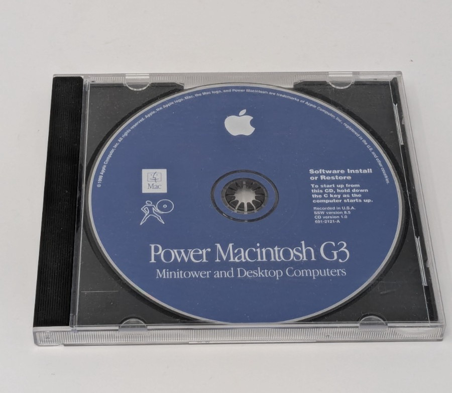 Apple Power Macintosh G3 Software Install Restore CD Disc 1998 Version 8.5