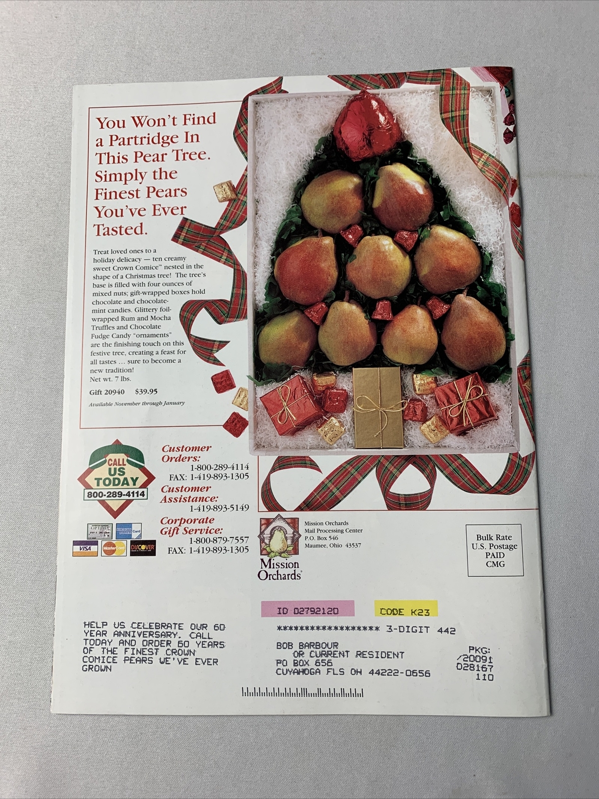 Mission Orchards Catalog Holiday 1994 - Vintage Fine Food Catalog