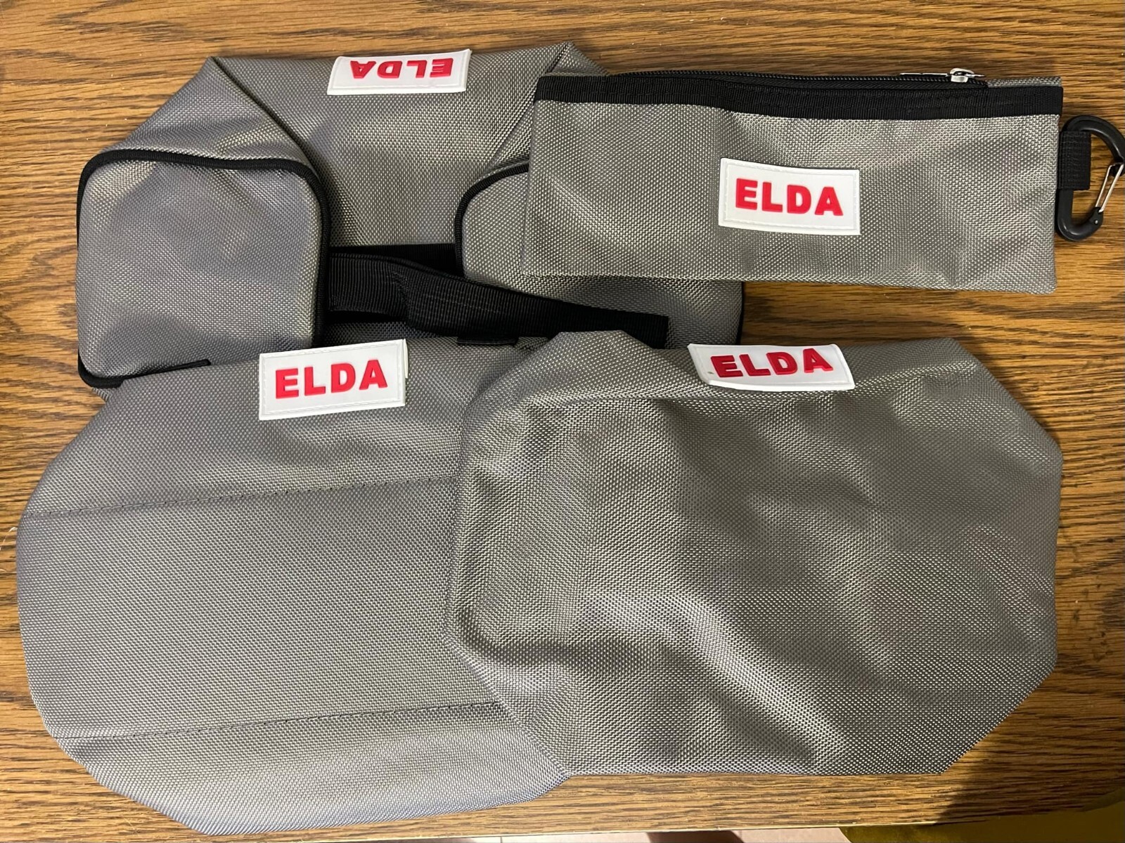ELDA 4 Pack Tool Bag for Men w/Hard Bottom Waterproof Tote Large Capacity Pouch