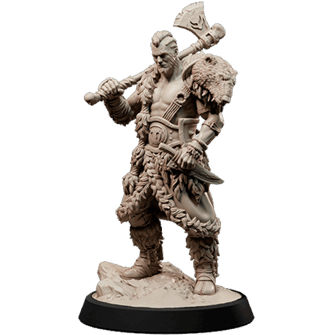 D&D Berserker Viking Warrior 28mm and 32mm Scale Mini TTRPG