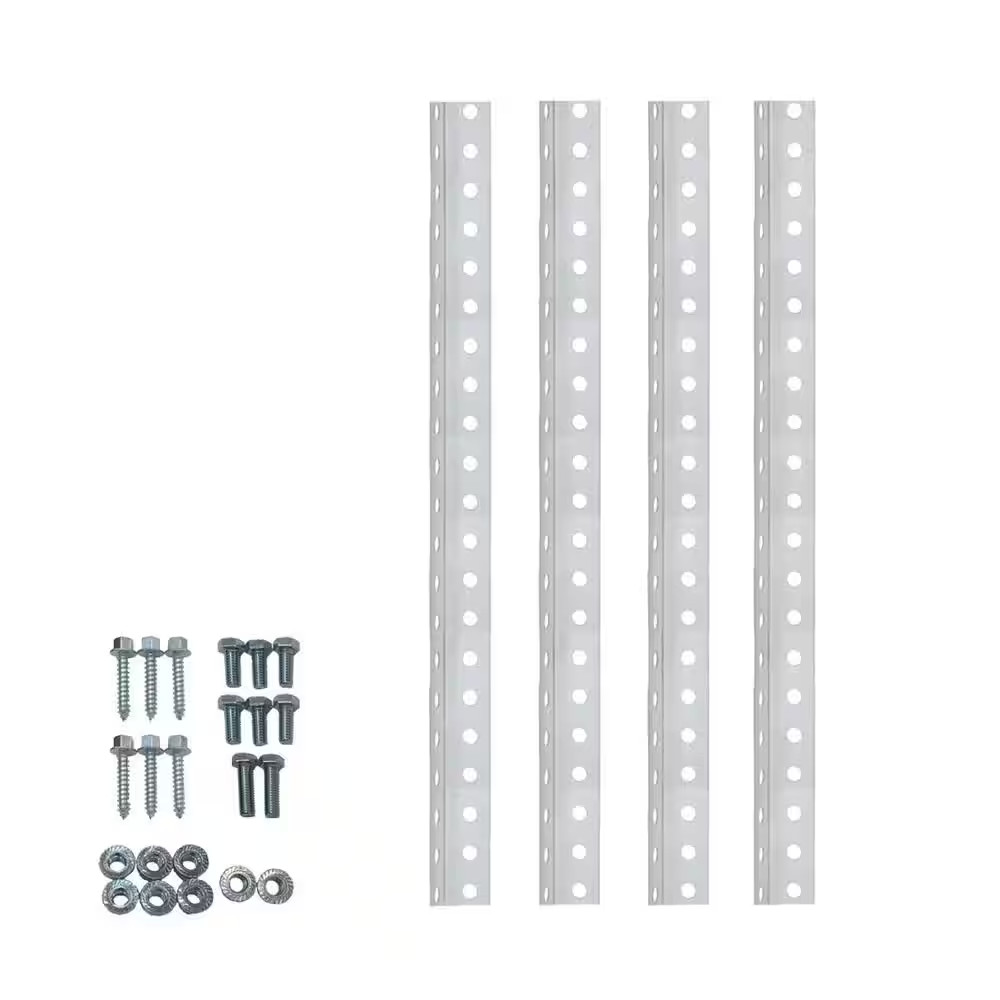 1-1/8 In. X 24 In. Galvanized 14-Gauge Steel Punched Angle Iron Bracket and Moun