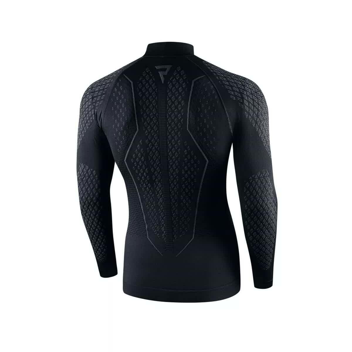 REBELHORN THERM II Men's Thermal Motorcycle T-Shirt Black/Grey
