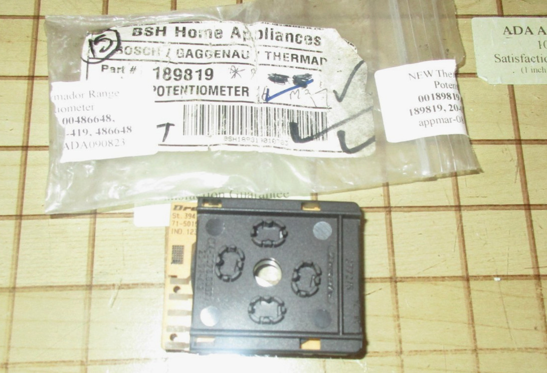 NEW Thermador OEM Potentiometer 00189819, 00486648, 189819, 20-02-419, 486648