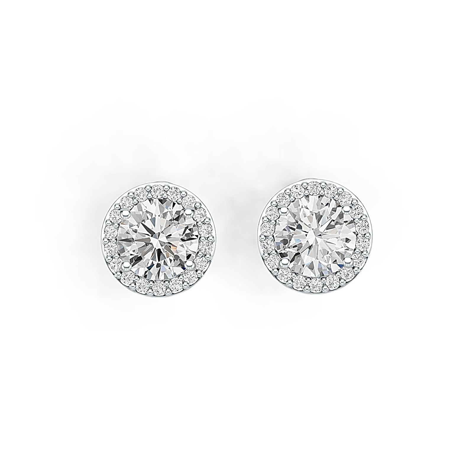 Sterling Silver Semi Mount Earrings Setting Round RD 8x8mm Stud