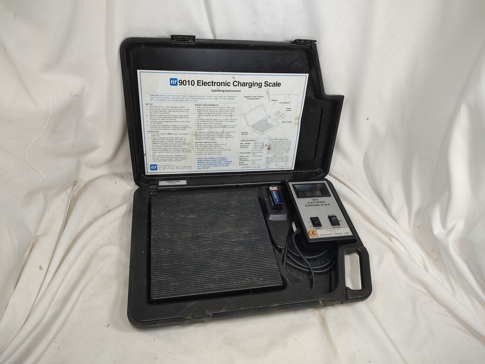 9010 Slimline Electronic Refrigerant Charging Scale - Tif Instruments