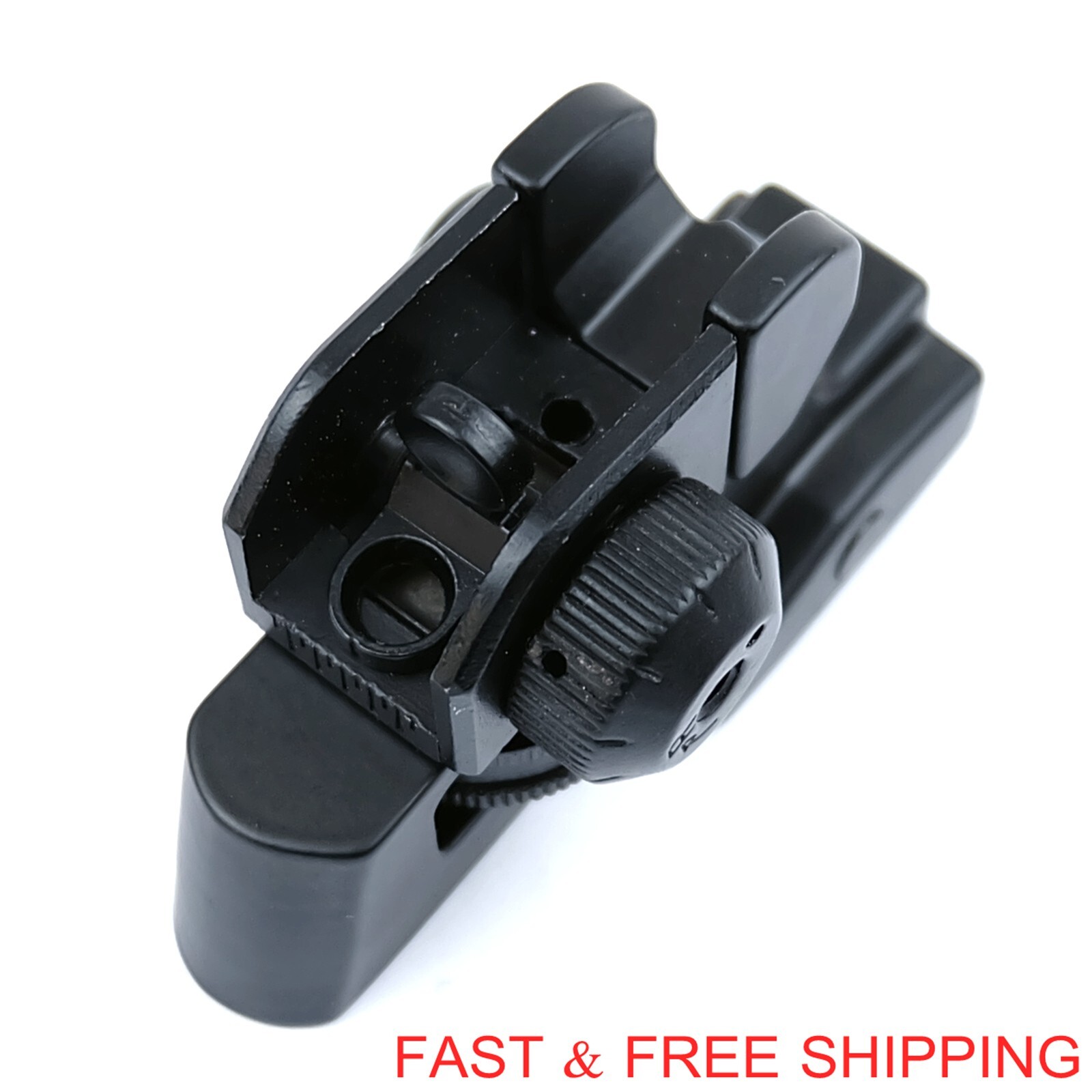 Metal Backup Rear Sight Detachable Compact Adjustment Windage Elevation