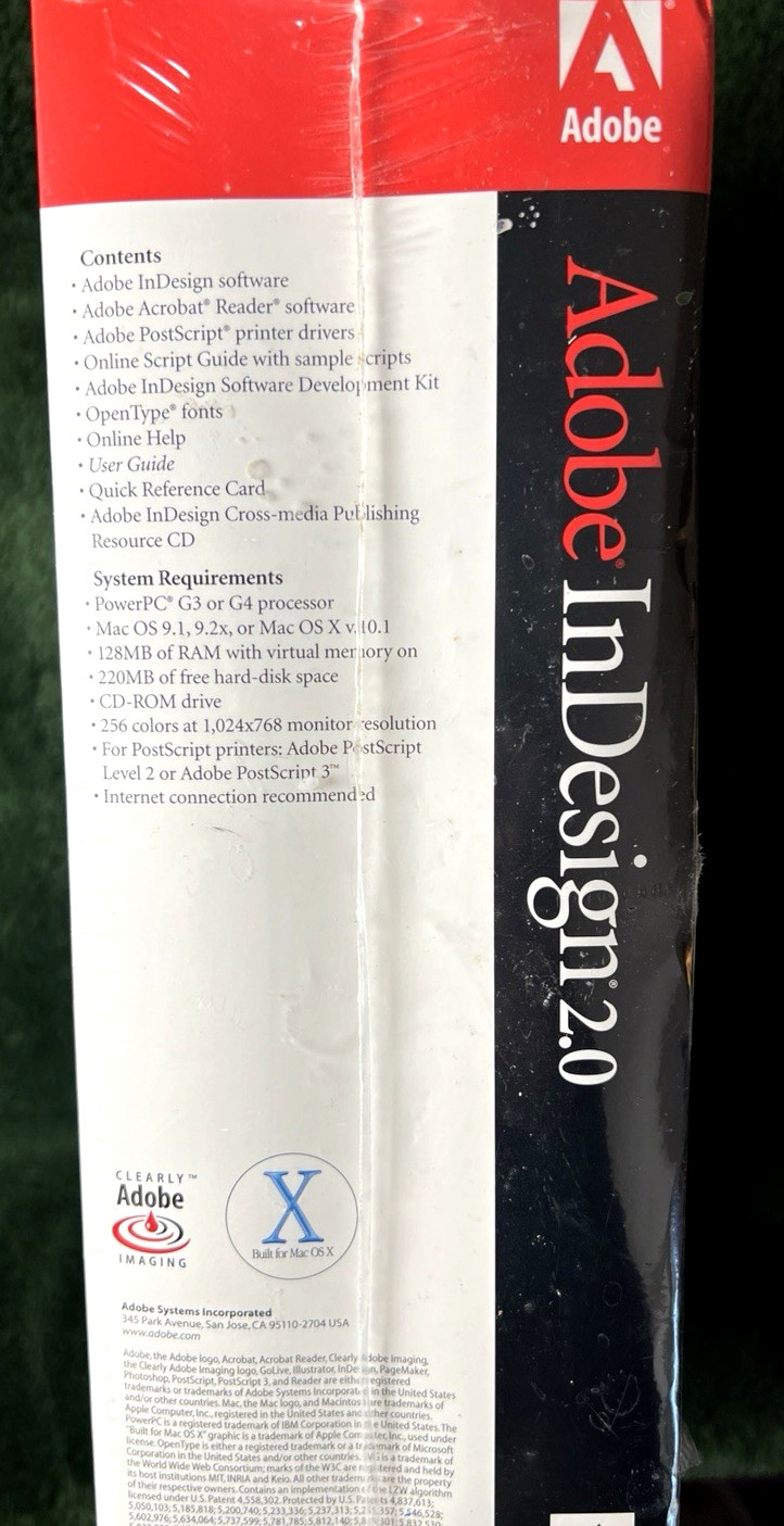 New Sealed Adobe InDesign 2.0 Mac Complete Software