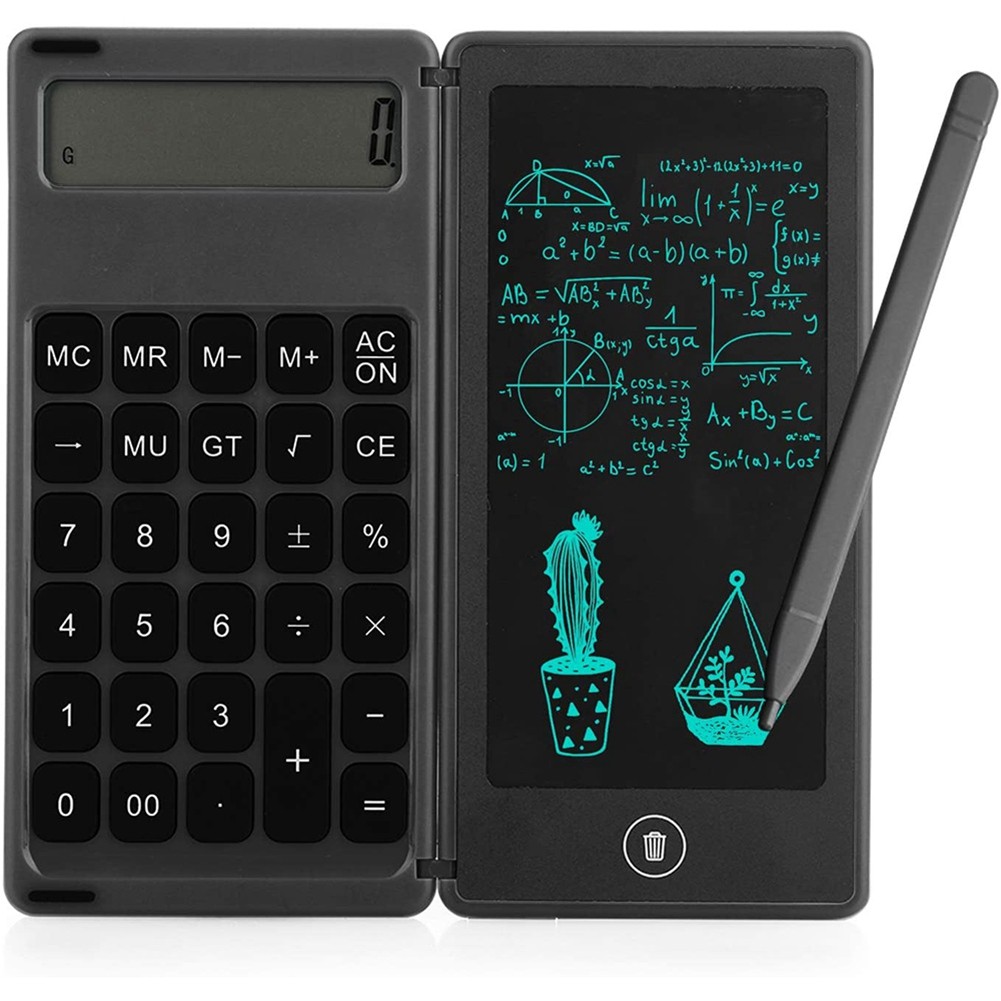 Calculator Notepad 6 Inch LCD Writing Tablet Digital Drawing Pad with2748