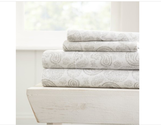 4 Piece Premium Ultra Soft Solid Bed Sheet Set by Ienjoy Home