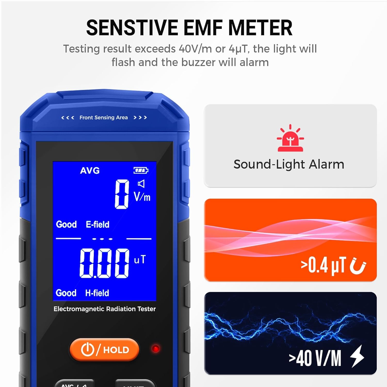 Handheld Digital LCD Rechargeable EMF Meter Detector Device Electromagnetic