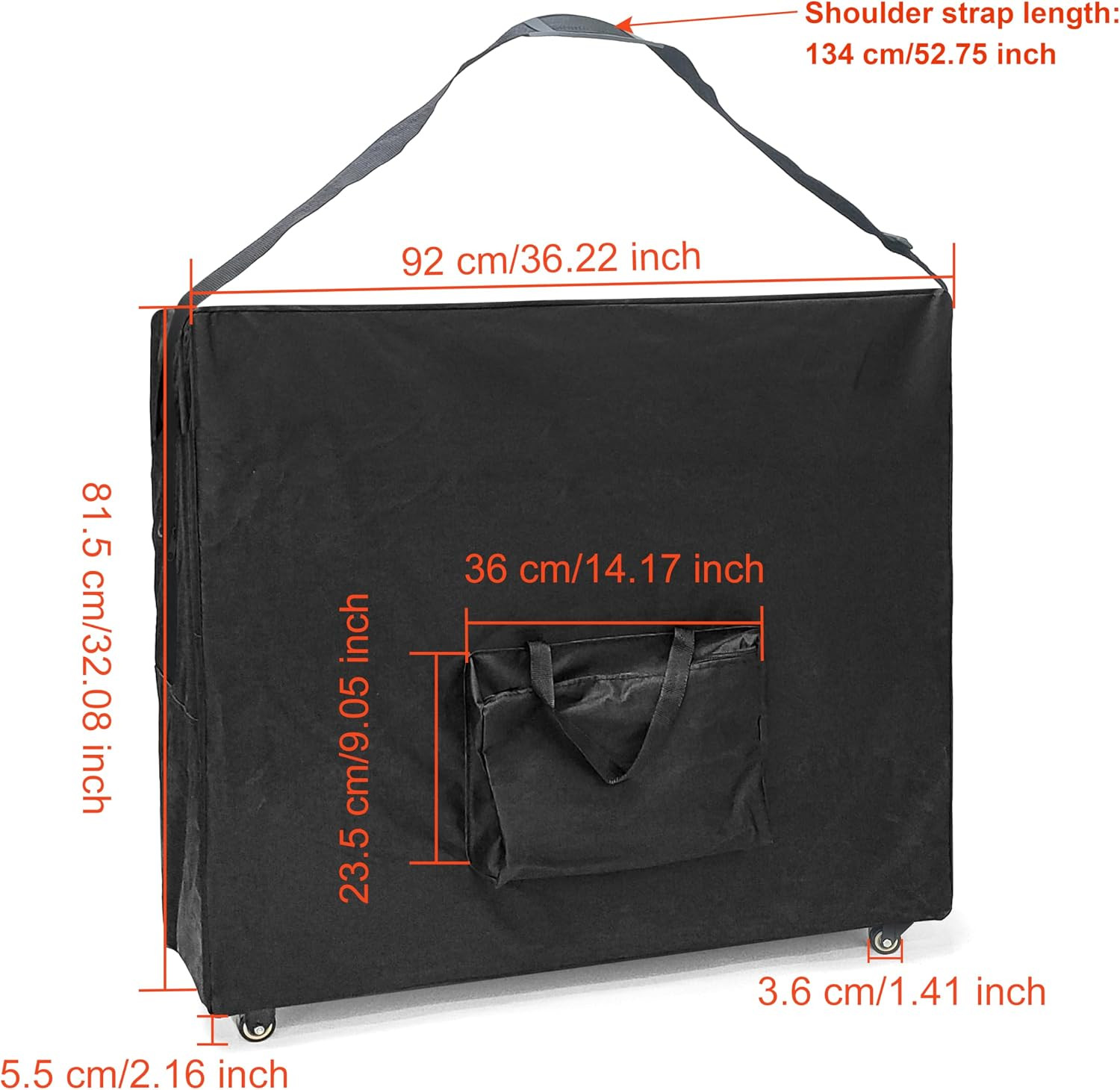 Heavy-Duty Massage Table Carrying Bag with Wheels & Strap - Model ETCB500