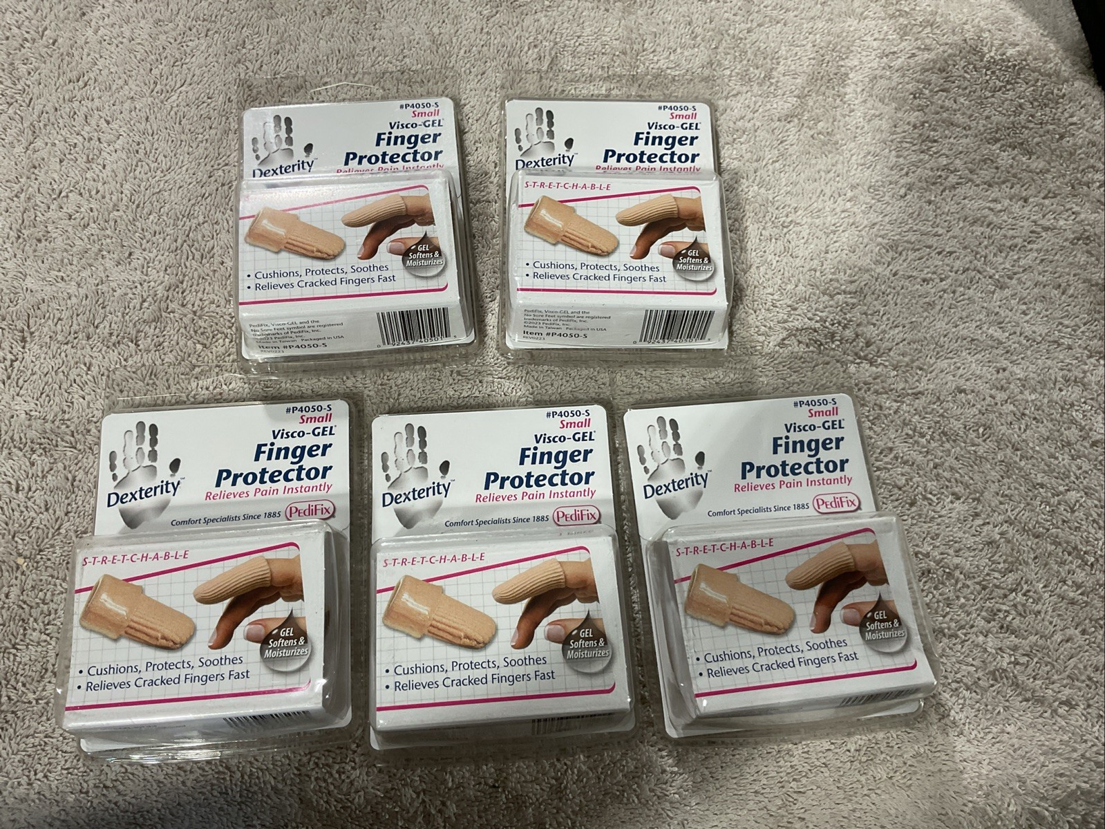 5X Pedifix Dexterity Fabric-Covered Finger Protector with Visco-GEL