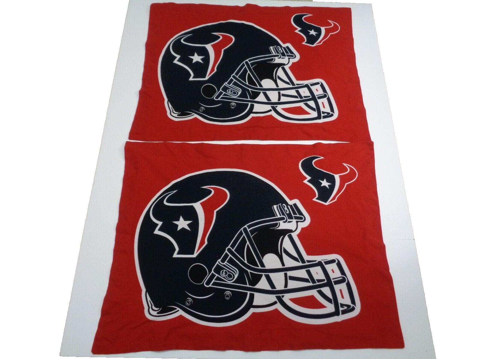 Houston Texans Pillow Shams Standard Set of 2 Red Football Northwest Company