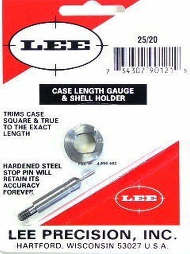 90121 LEE CASE LENGTH GAUGE & SHELLHOLDER - 25-20 WCF - NEW - FREE SHIP