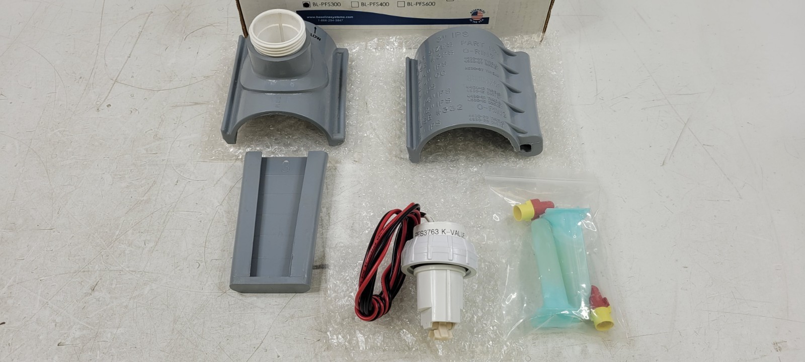 Baseline PFS Series Saddle Style Flow Sensor PVC w/ Decoder | BL-PFS300