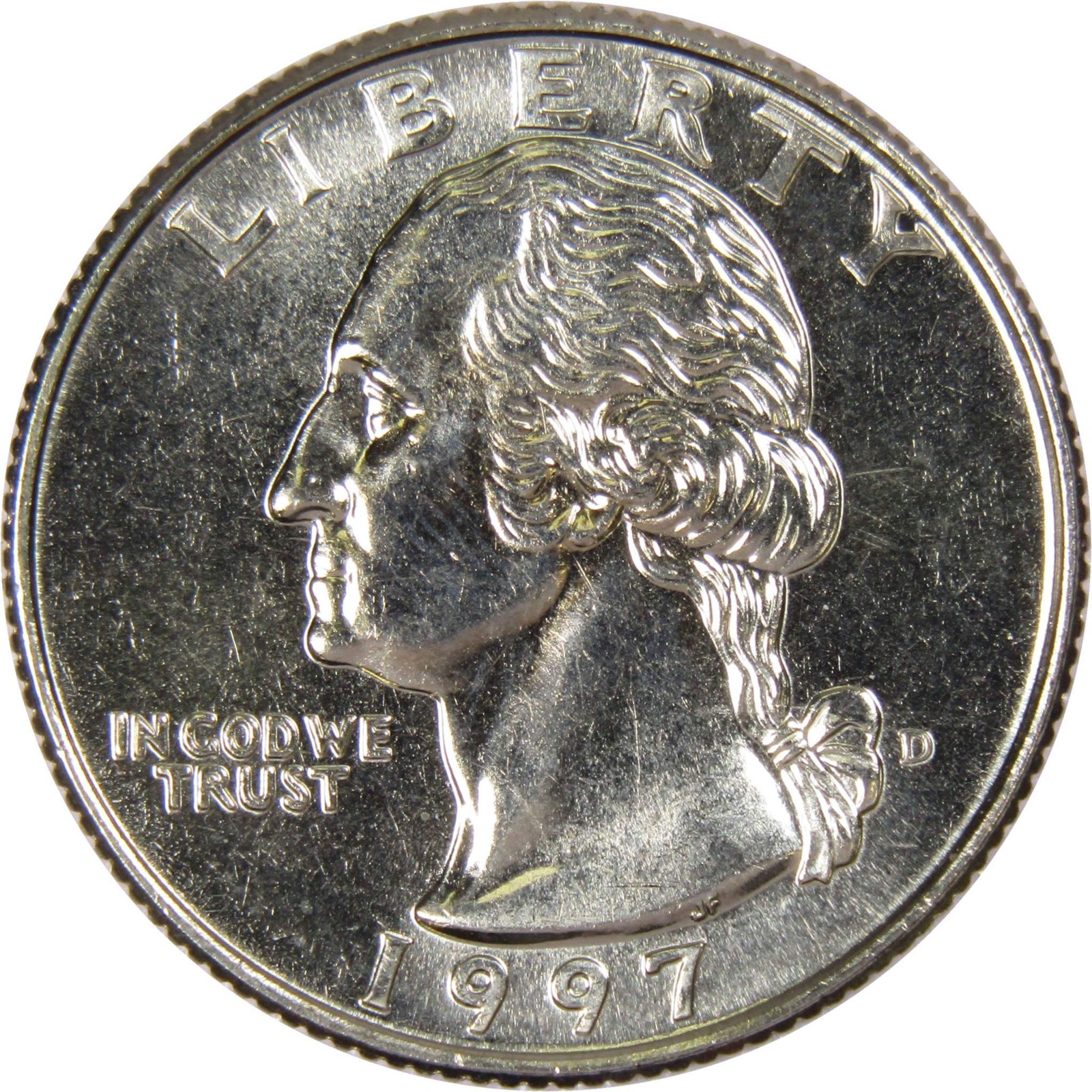 1997 D Washington Quarter Clad Uncirculated Mint State 25c Coin
