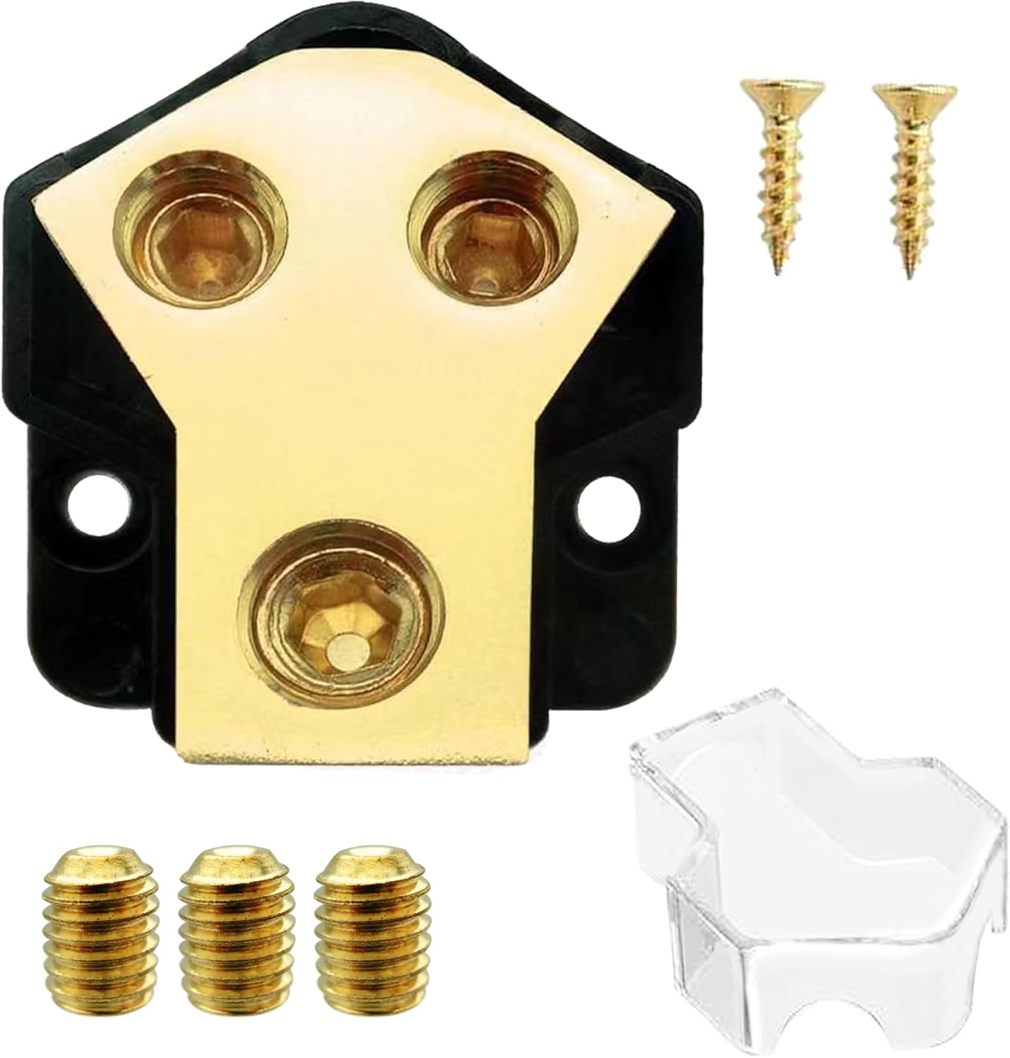 KCT 0/2/4 Gauge in 4/8 Gauge Out 2 Way Amp Power Distribution Block for Car