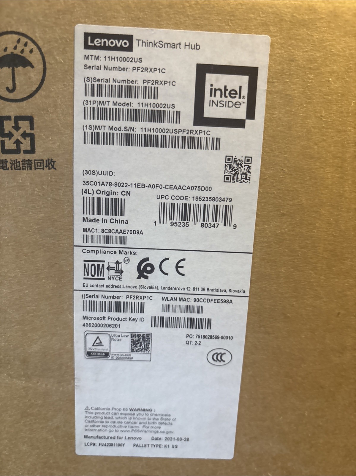 Lenovo ThinkSmart Hub 11H10002US