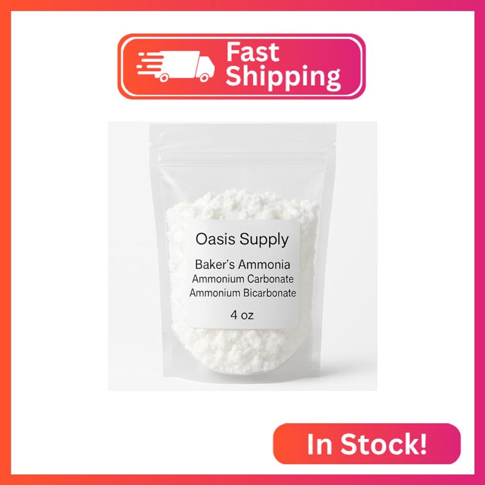 Oasis Supply Baker's Ammonia, Ammonium Carbonate, Ammonium Bicarbonate, Traditio