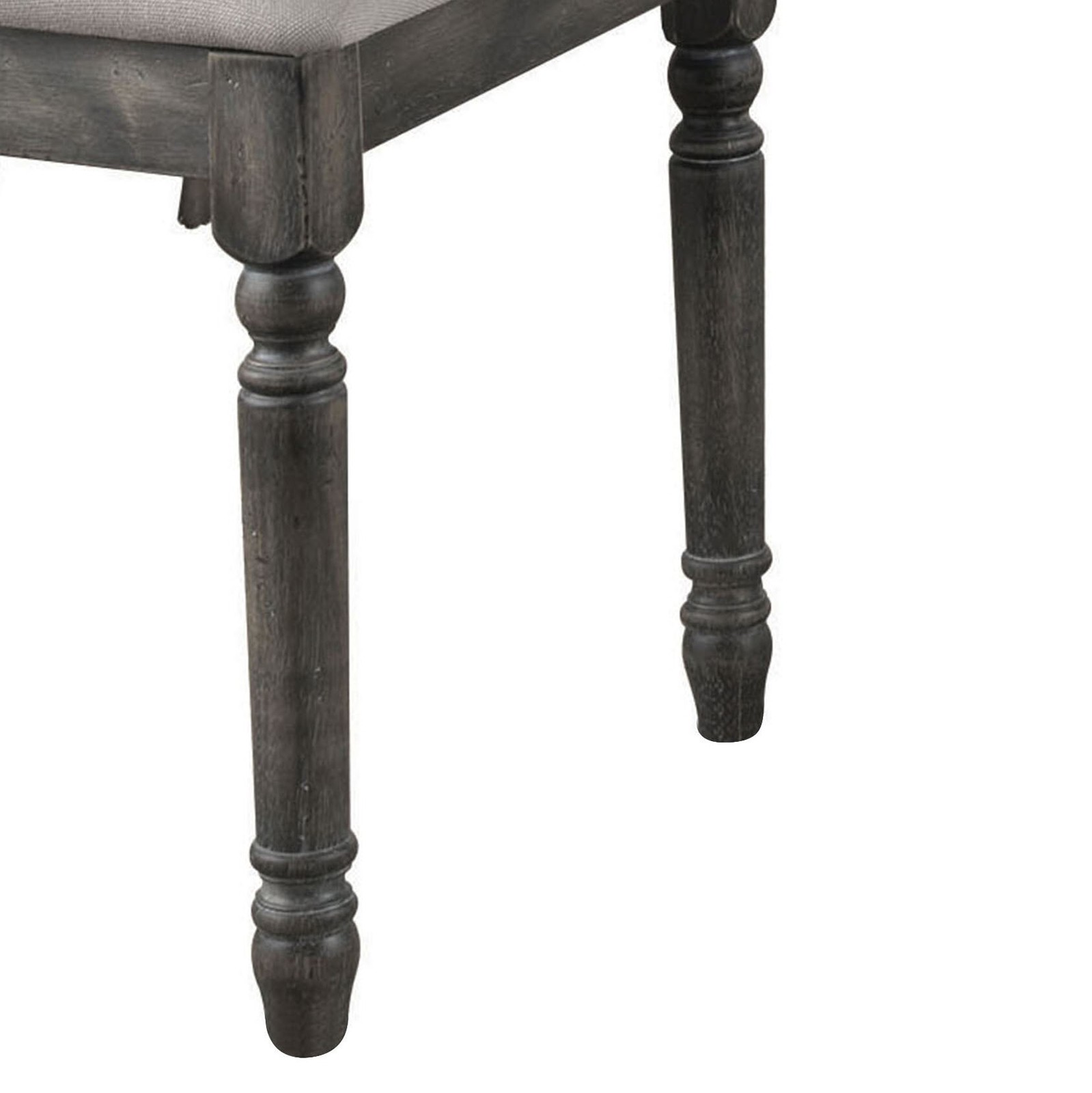 Tan and Weathered Grey Open Back Side Chairs
