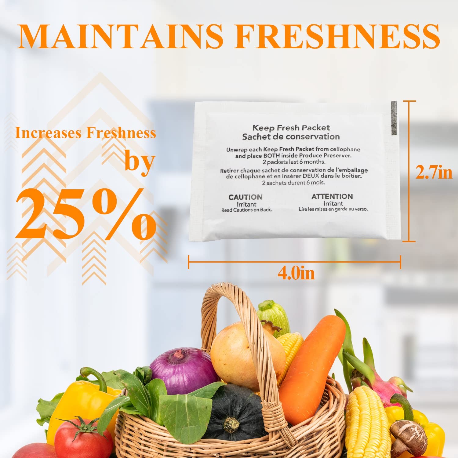 W10346771A Fresh Flow Produce Preserver Keep Fresh Packet Refill Compatible with