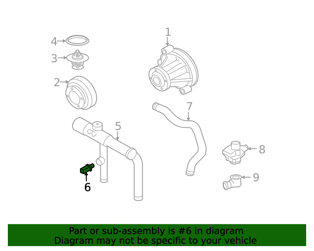 Genuine Ford Engine Coolant Temperature Sensor 3F1Z-12A648-A