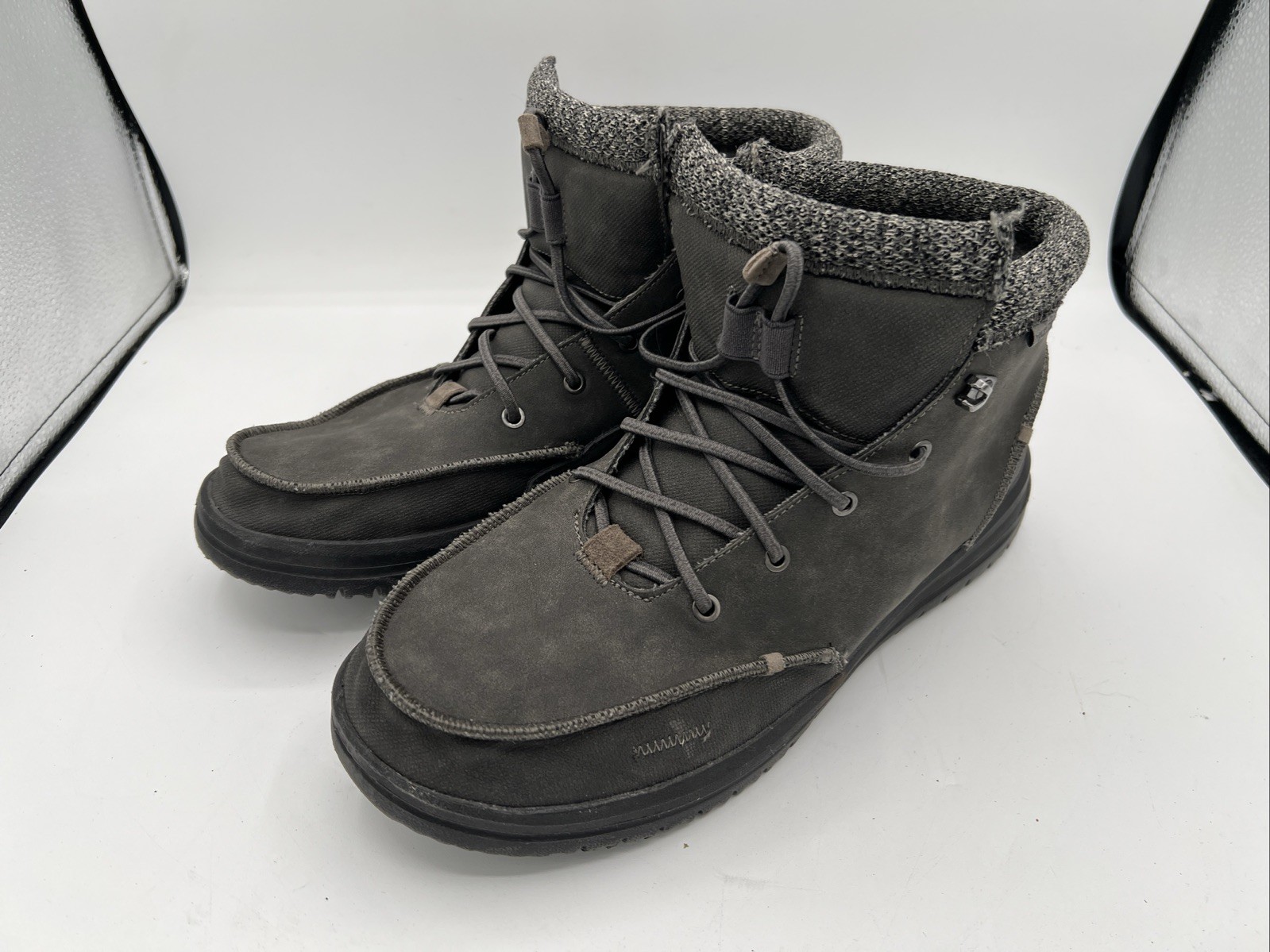 Hey Dude Bradley Boot Granite Grey Ankle High Shoe Men Size 12