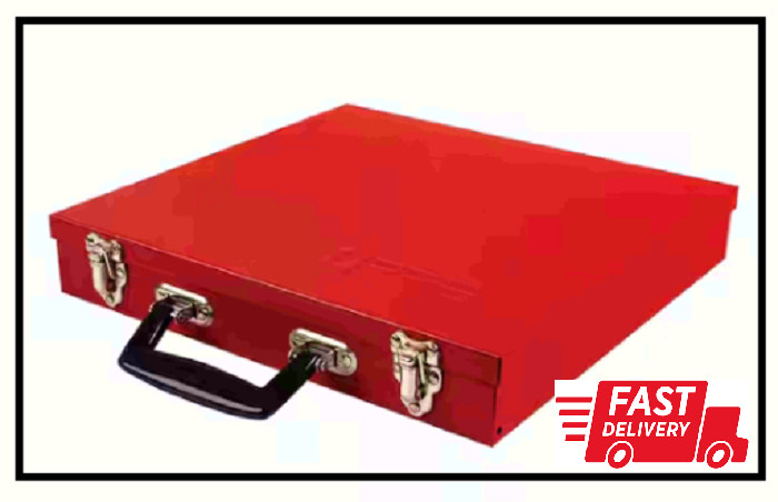 13 In. Metal Tool Box for Sets and General Use, 326 Cu In. in 3 Storage Capacity