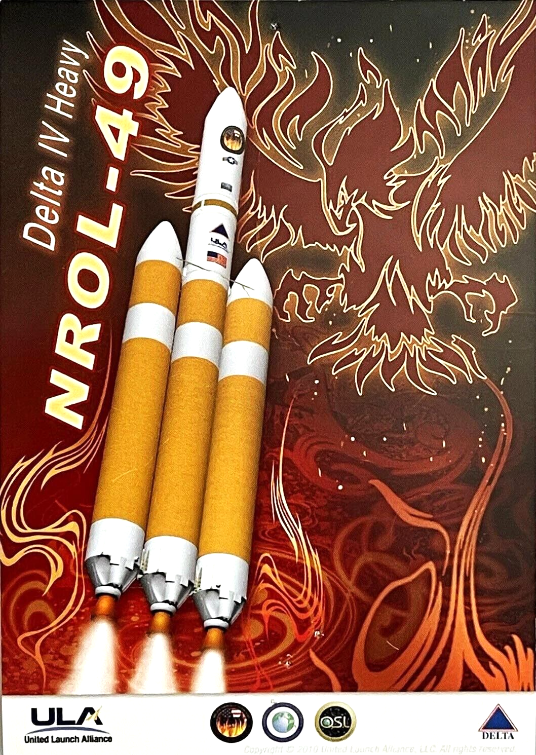 NROL- 49 PHOENIX -DELTA IV H Launch USAF DOD VAFB SATELLITE Mission SPACE PATCH
