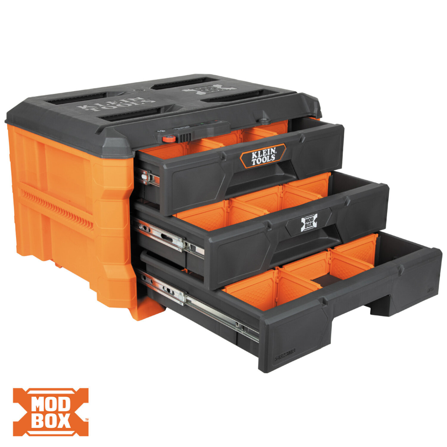 Klein Tools 54823MB MODbox Three Drawer Toolbox, Heavy-Duty Ball Bearing Slides