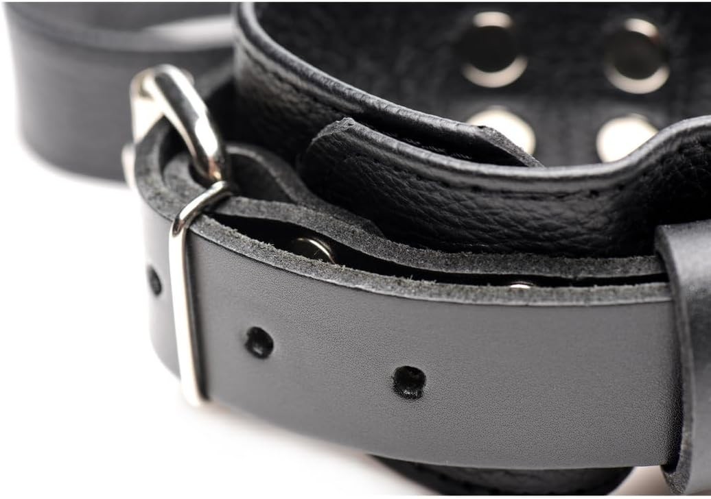 Luxury Leather Bed Restraint Kit, Black