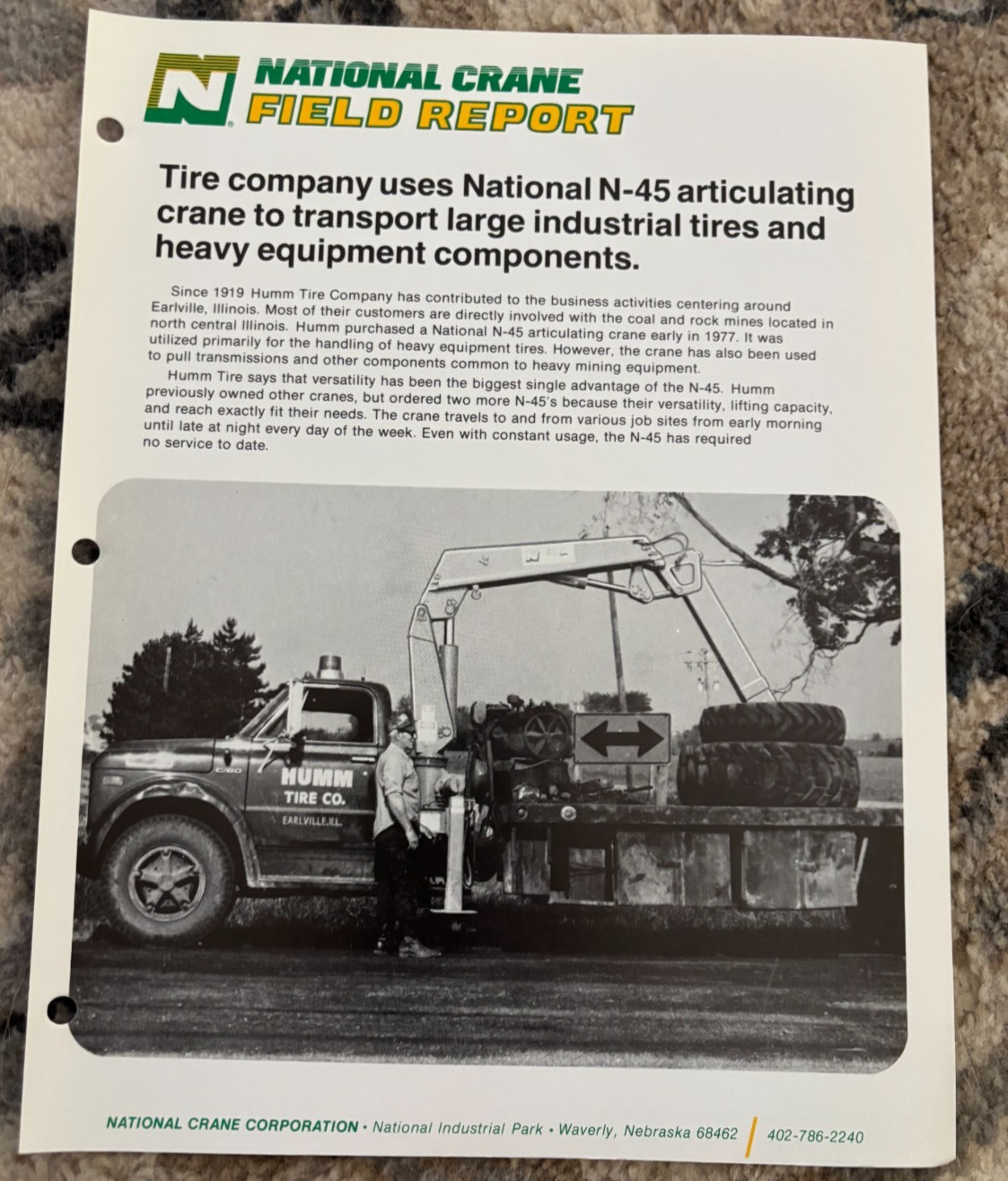 National  N-45 Articulating Crane Brochure AMIL25