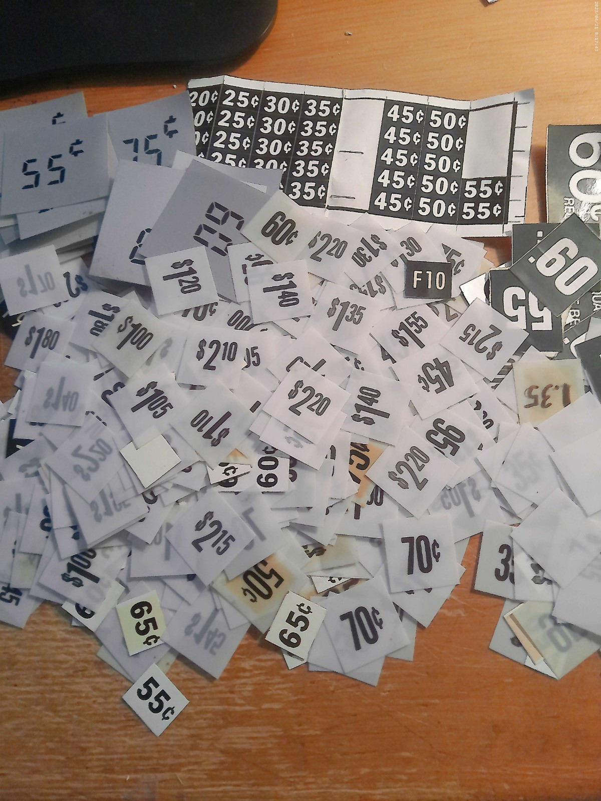 150+ pcs VENDING MACHINE PRICE LABELS