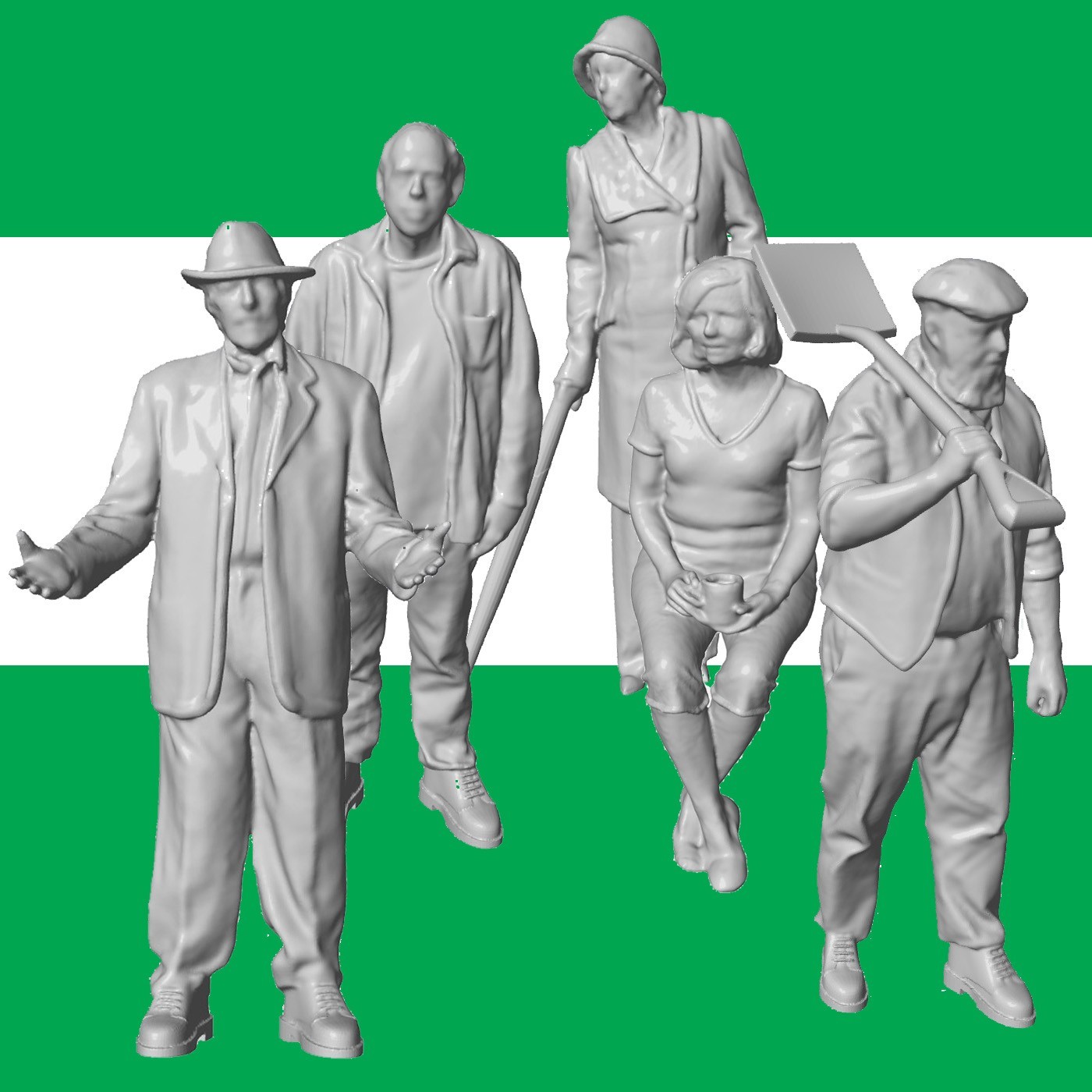 G SCALE EVERYDAY FIGURES DEAN 250 TO CHOOSE FROM    1/24 UNPAINTED RESIN