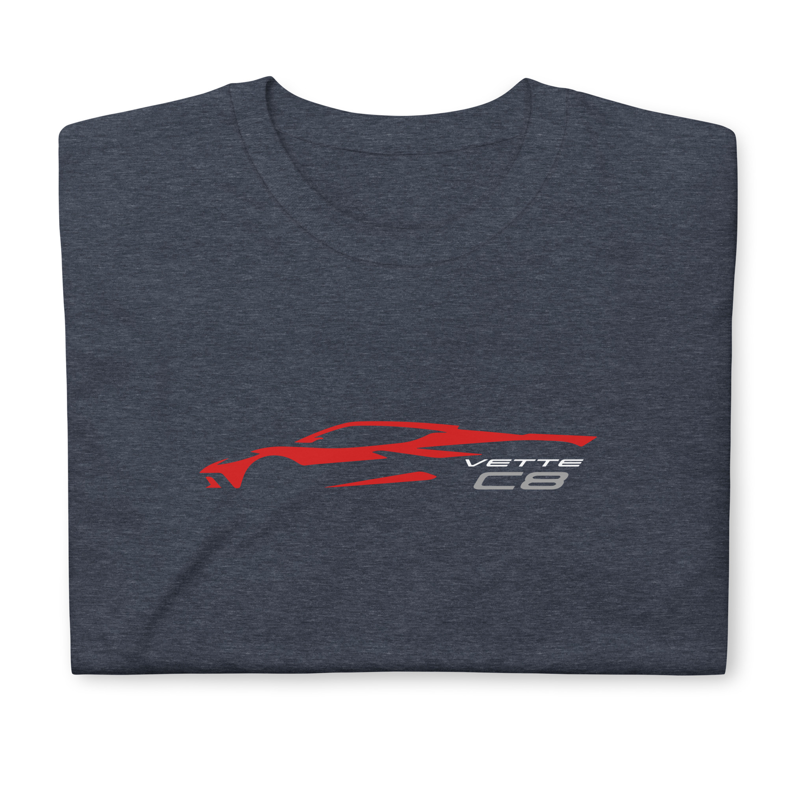 Softstyle T-Shirt For Chevrolet Corvette C8 Vette Red 2022-2023 Car Owners Gift