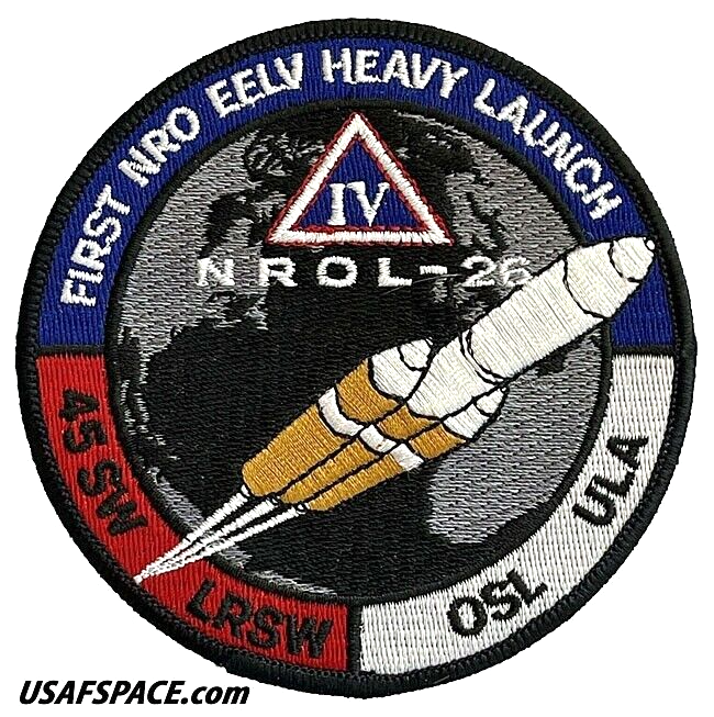 ORIGINAL - NROL-26 -DELTA IV-H- ULA CCAFS USAF DOD NRO - SATELLITE Launch PATCH