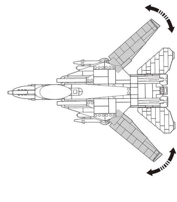 F-14 Tomcat Fighter Jet Building Blocks Military Bricks Model in Authentic Box