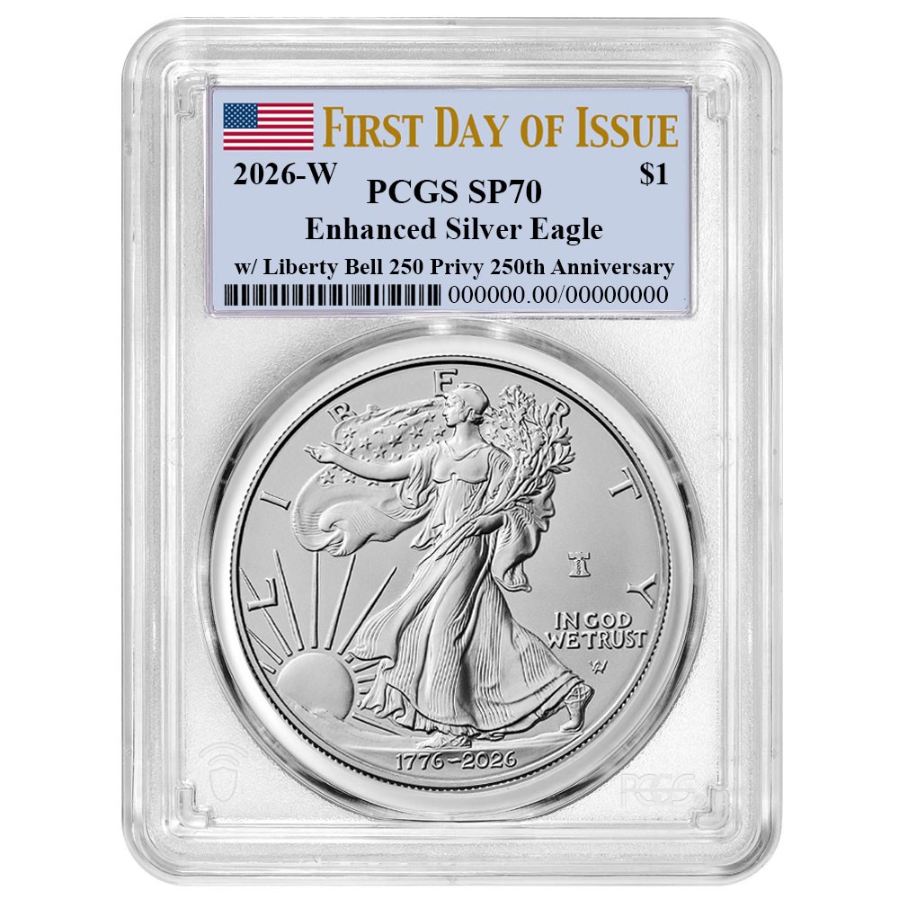 Presale - 2026-W $1 1-oz Enhanced Uncirculated American Silver Eagle PCGS SP70