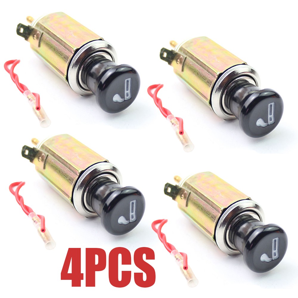 DC 12V Car Auto 4X Cigarette Lighter Replacement Plug & Socket Assembly Set N469