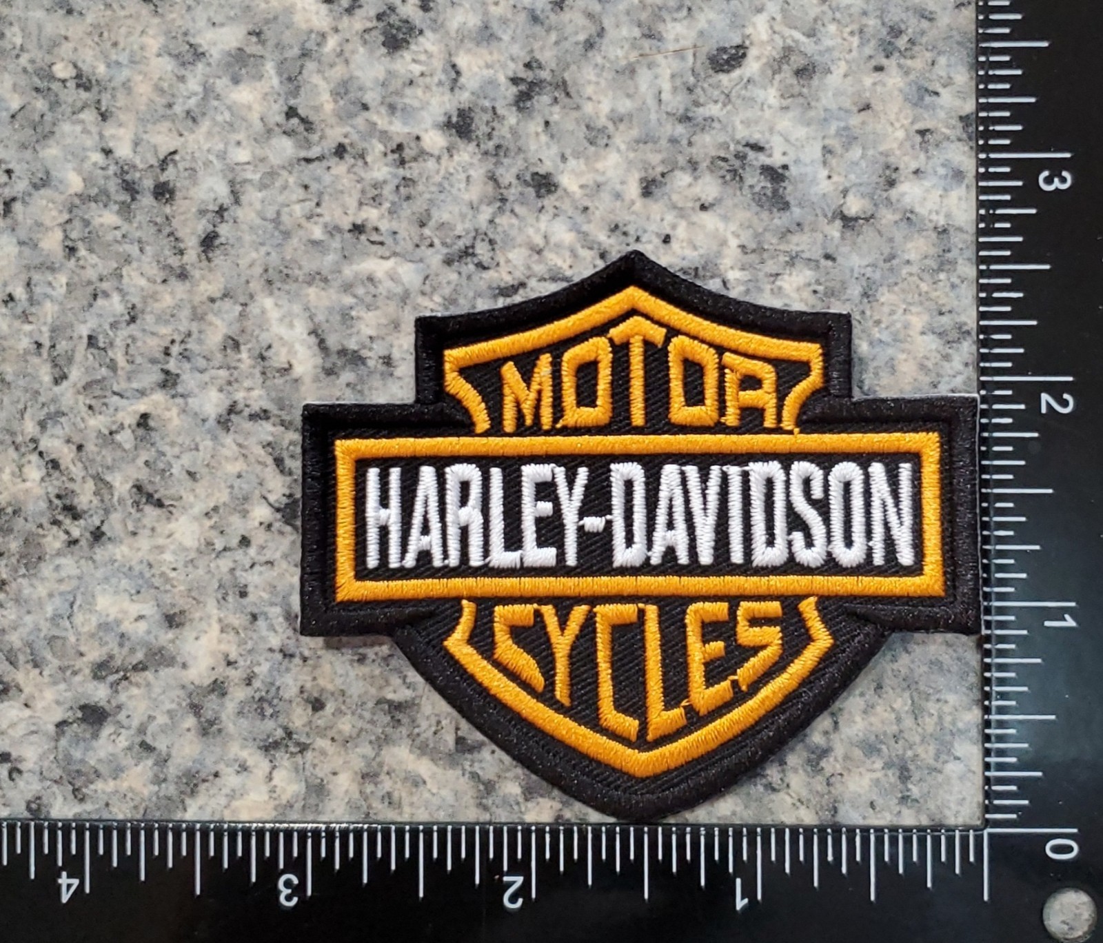 Harley Davidson Bar & Shield Patch Embroidered sew-on/Iron patch. 3"x2.75"