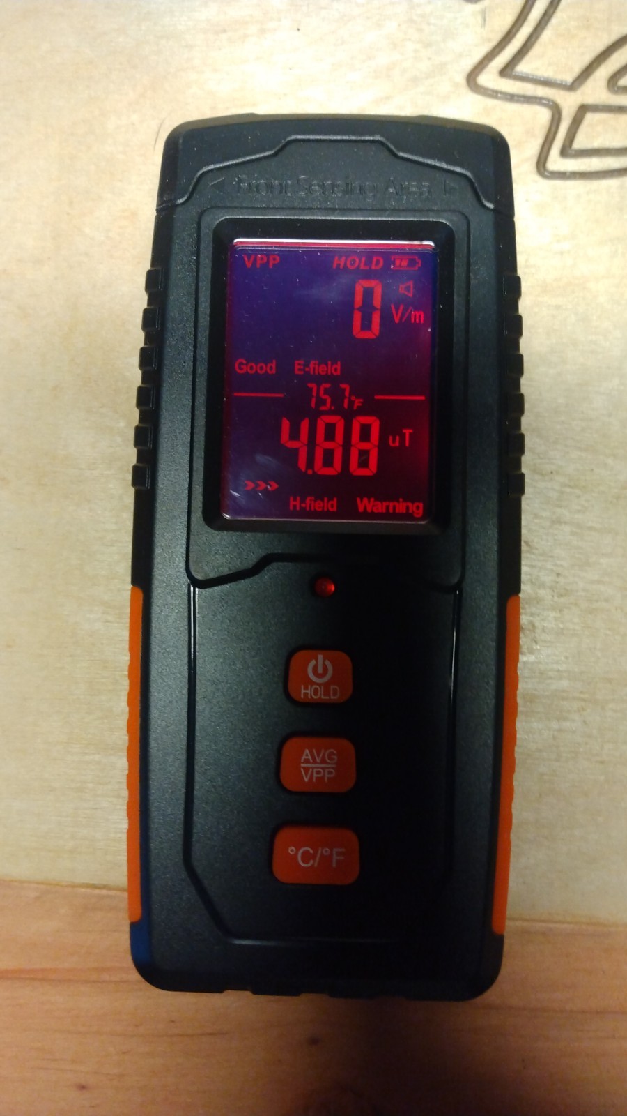 Rechargeable digital emf meter Black and red