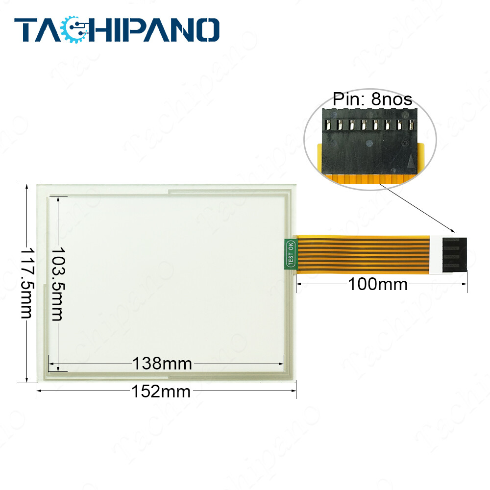 2711P-T7C4D8 Touch Screen Panel for 2711P-T7C4D8K with Front Overlay