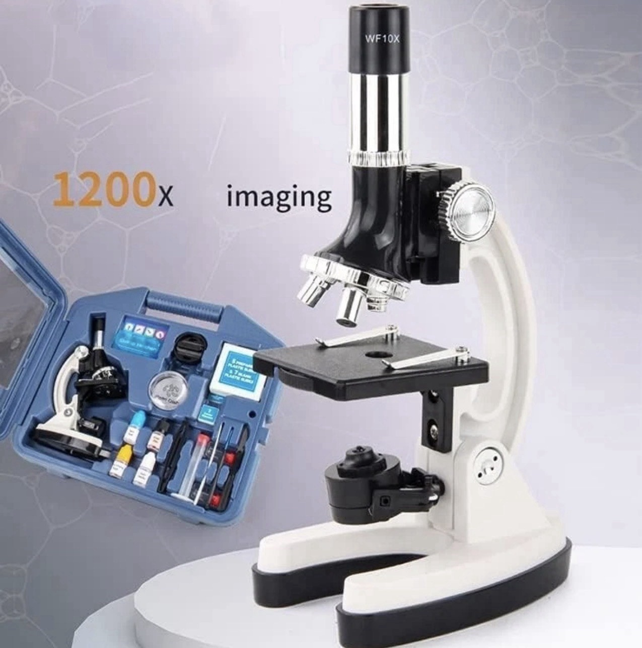 28 Pc Microscope Set 900x With Black Carry Case Explore The World Observation