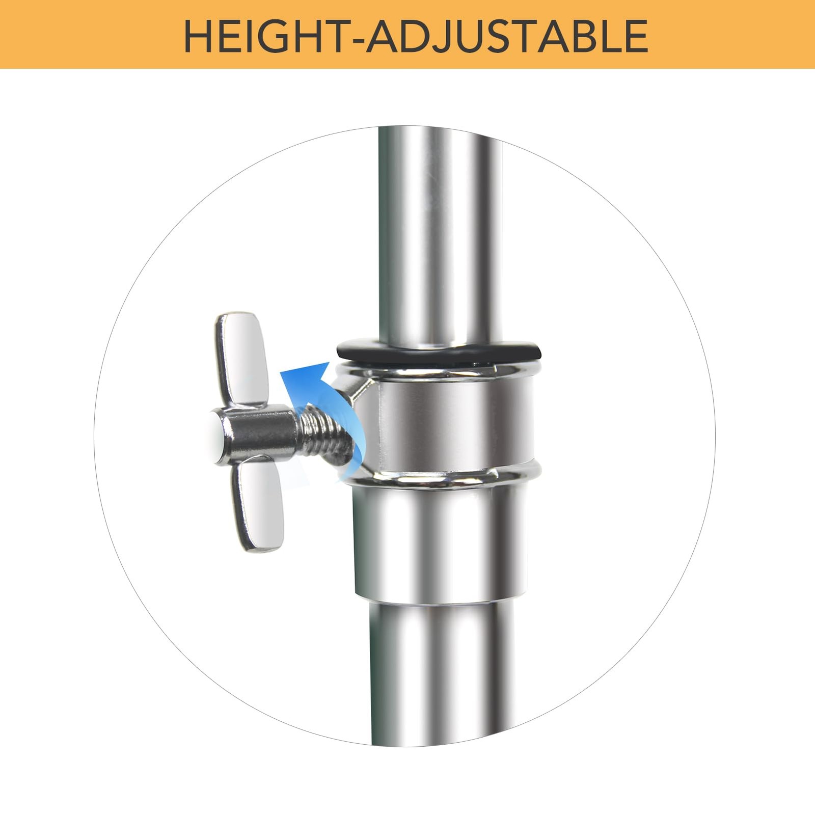 Boom Cymbal Stand, Adjustable Stand for Drum Hardware Silver