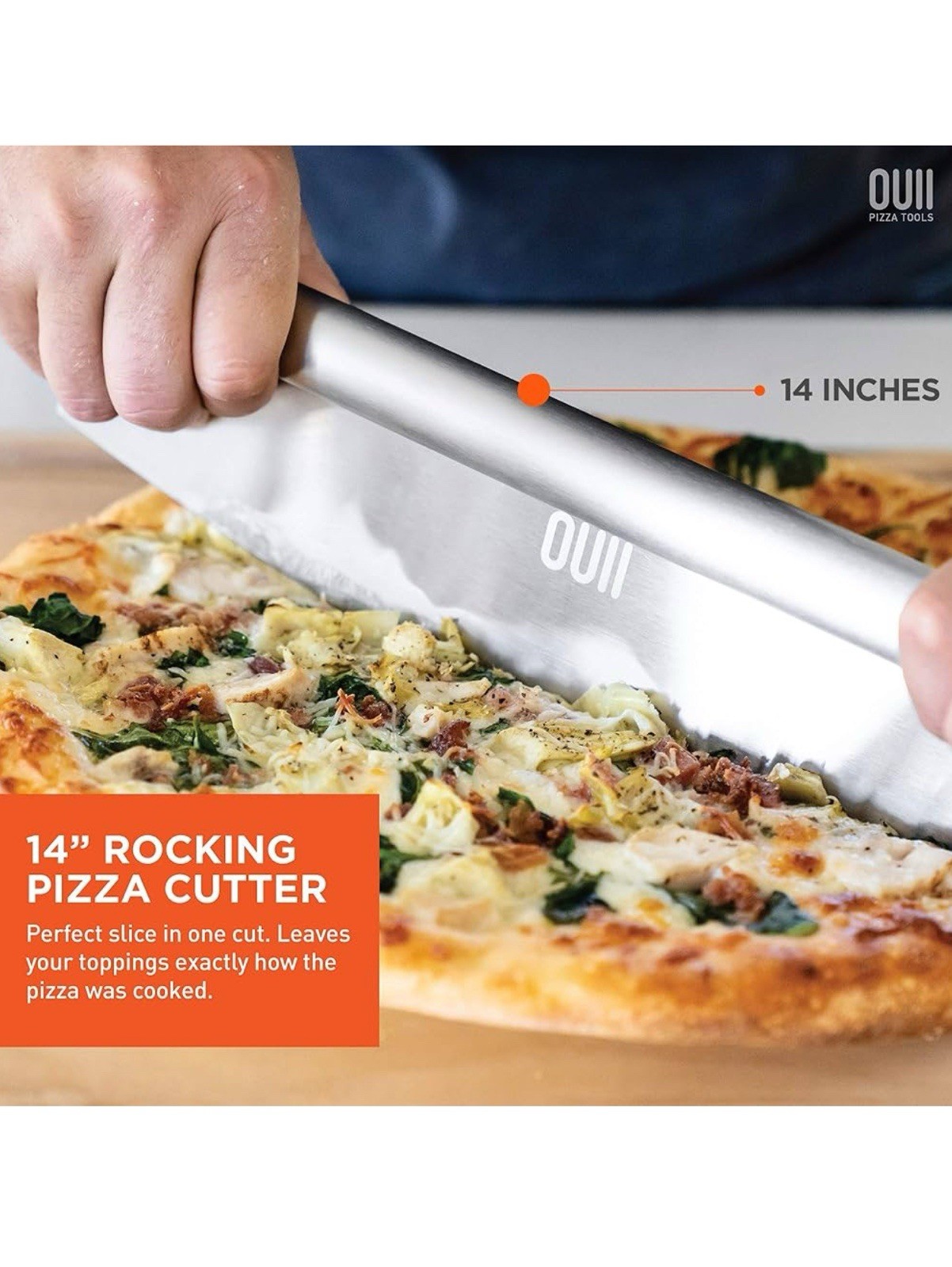 OUII Aluminum Pizza Peel Metal - 12 x 14 Inch. Spatula for Oven with...