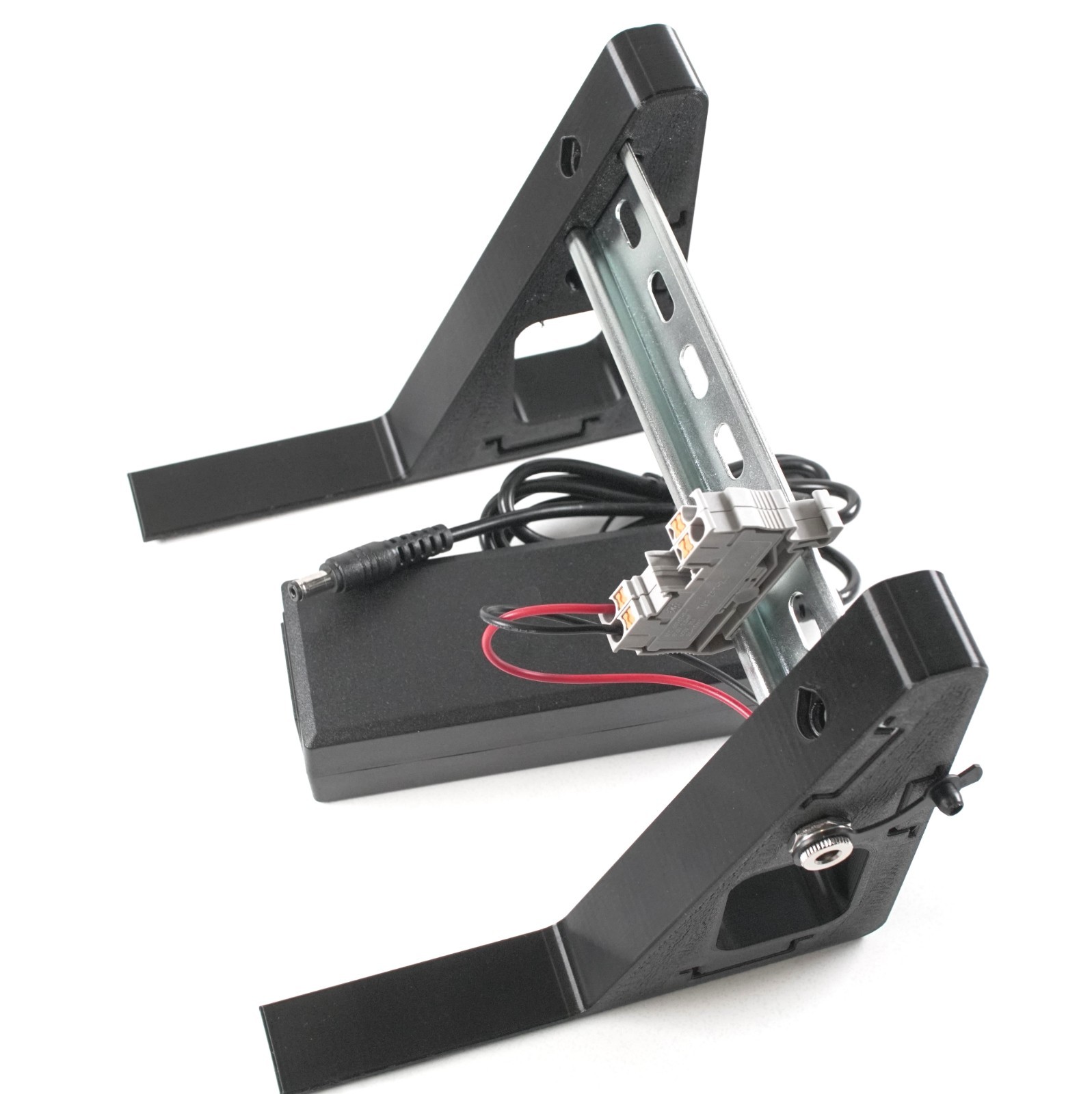 Desktop TS35 DIN Rail PLC Trainer Stand 24VDC Custom USA 35mm x 7.5mm Test Bench