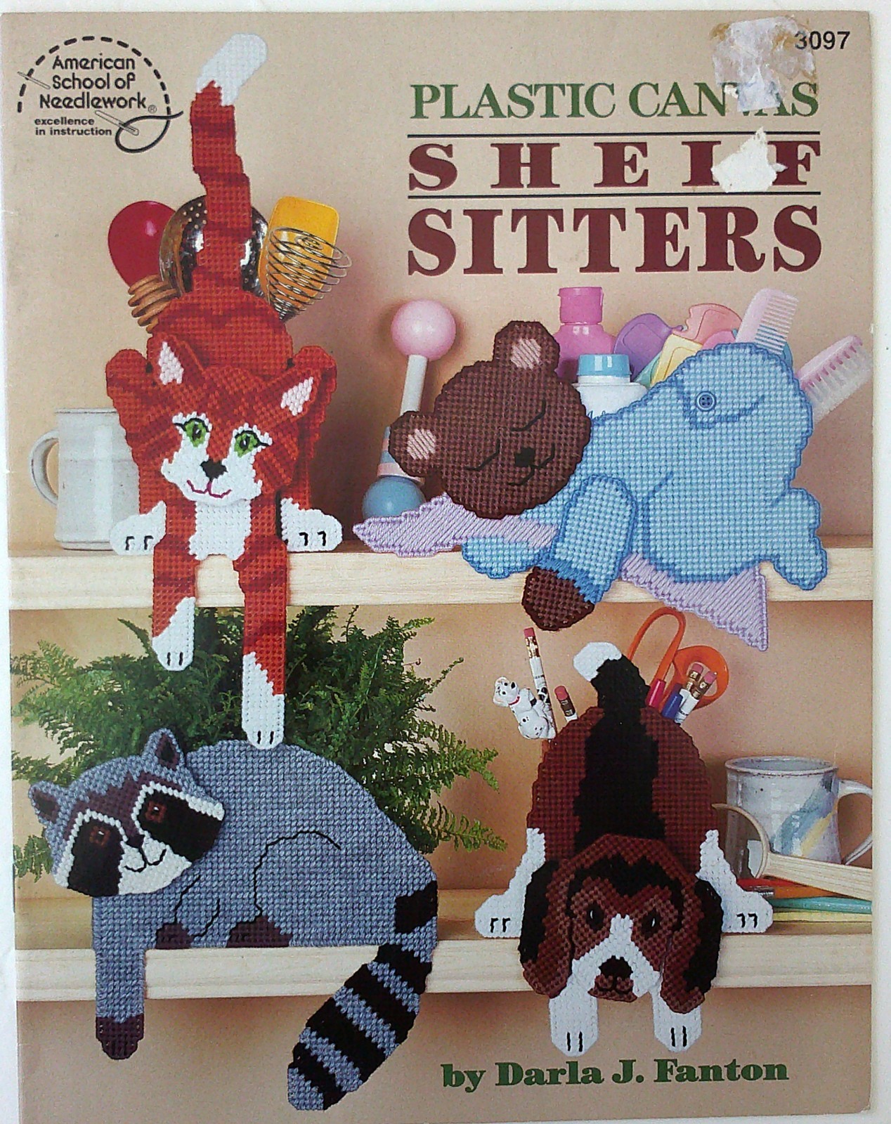 American School of Needlework Plastic Canvas Shelf Sitters Darla J Fanton