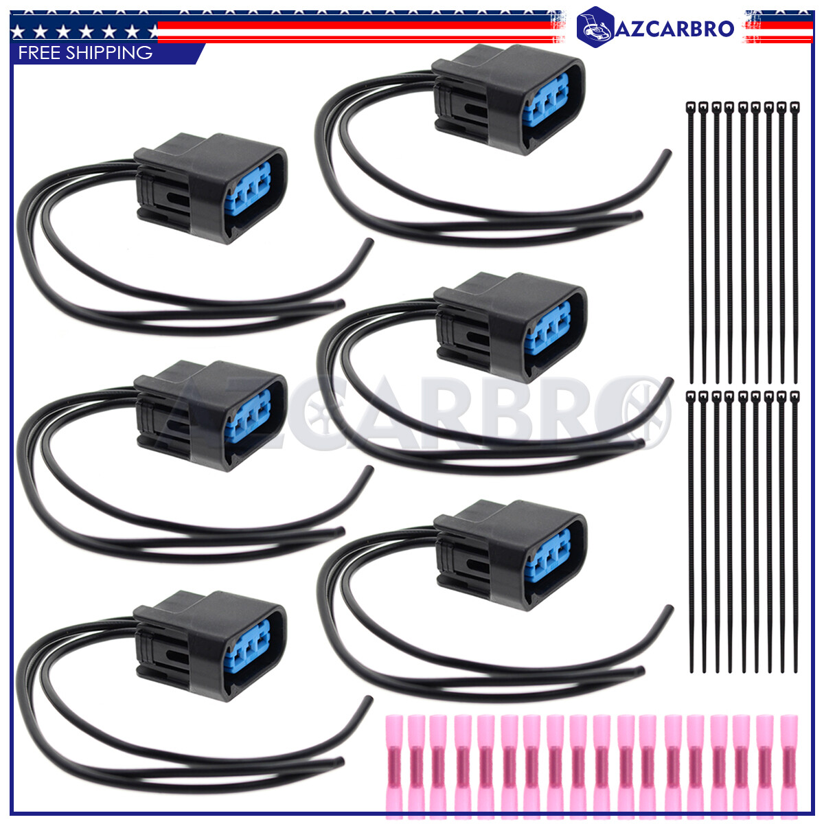 6pcs Ignition Coil Connector Plug Clip for Honda Accord 2007-2017 CR-V 2002-2017