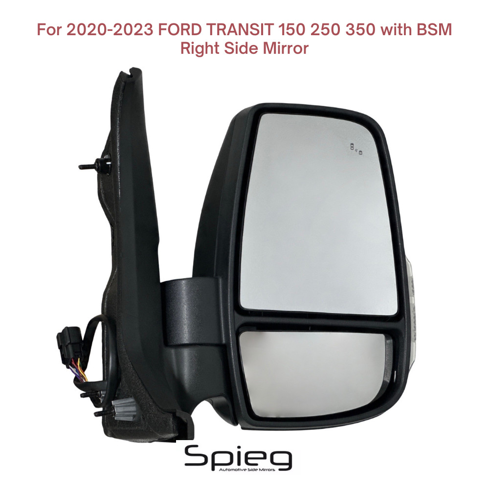 Passenger Side Mirror for 20-23 FORD TRANSIT 150 250 350 BSM Power Fold Signal