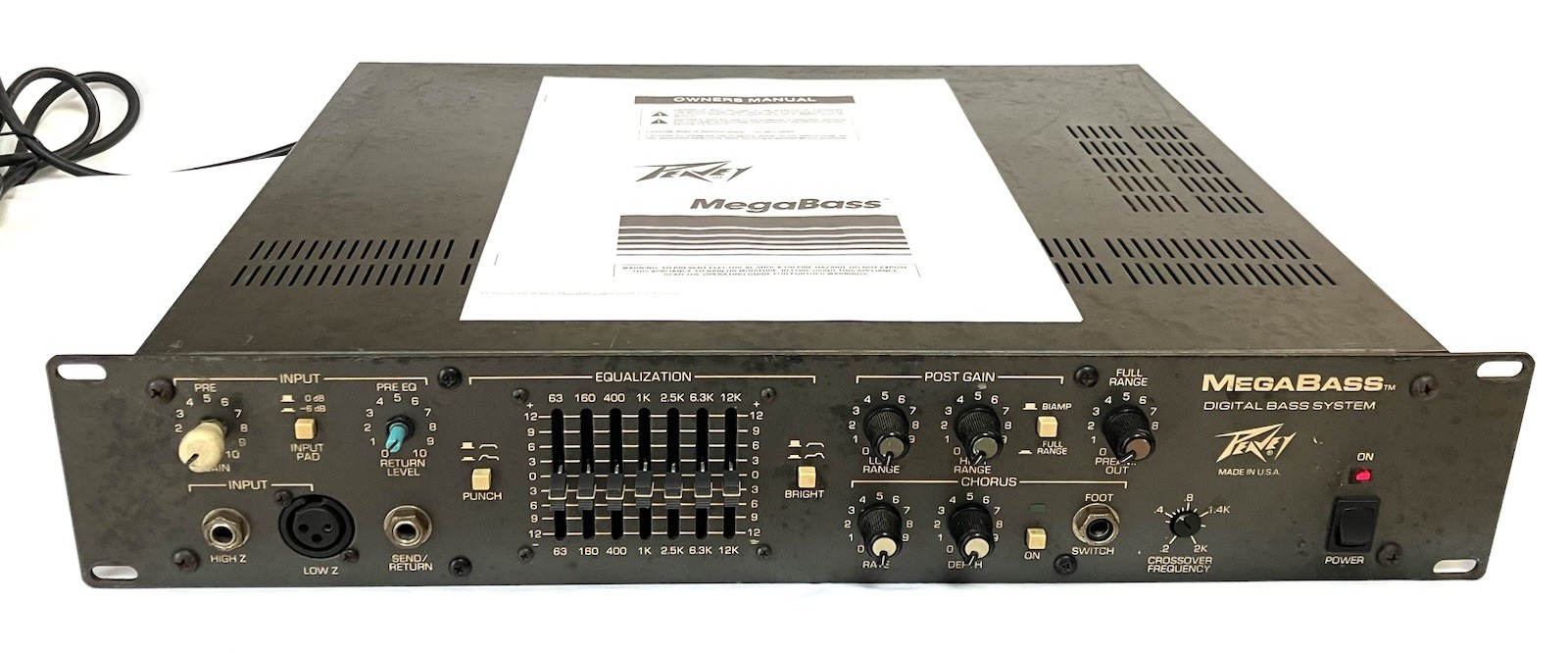 Peavey MegaBass Digital Bass System Rack Preamp Powers On As-Is Parts/Repair USA